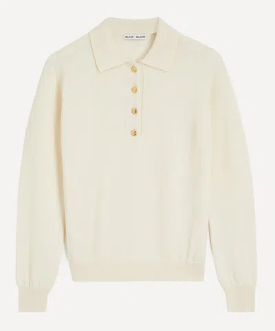 Blazé Milano Women's Highland Wool-cashmere Polo In Naturale