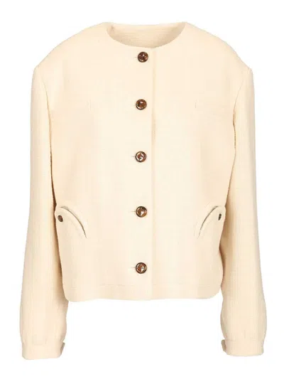 Blazé Milano Missy Gliss Bolero Jackets White In Multi
