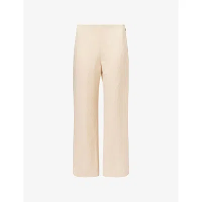 Blazé Milano Womens Blaze Milano Morelia Cropped-leg Woven Trousers In Gold