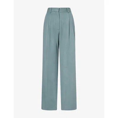 Blazé Milano Womens Mystere Fox Wool And Cashmere Trousers Navy