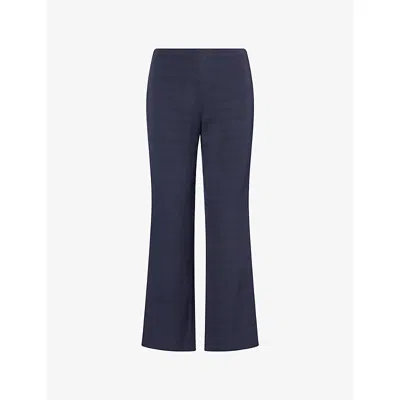 Blazé Milano Womens Nuit Morelia Slim-fit Cropped-leg Woven Trousers In Blue