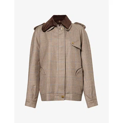 Blazé Milano Womens Saona Chausie Padded Virgin-wool Trench Jacket Beige Xs