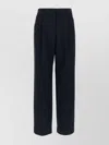 Blazé Milano Pleated Pocket Straight Trousers In Black