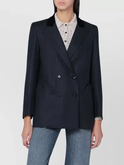 BLAZÉ MILANO WOOL AND MOHAIR DOUBLE-BREASTED BLAZER