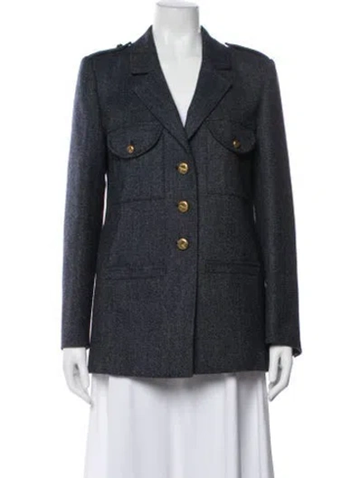 Pre-owned Blazé Milano Wool Blazer In Gray