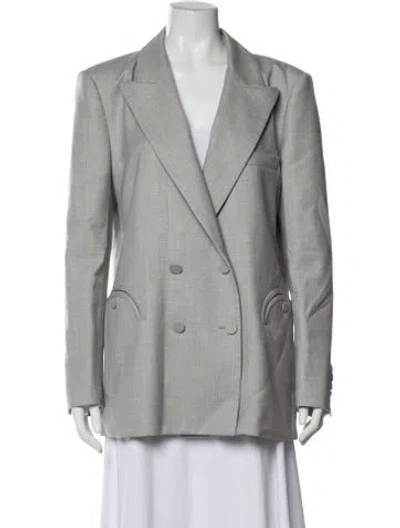 Pre-owned Blazé Milano Wool Blazer In Gray