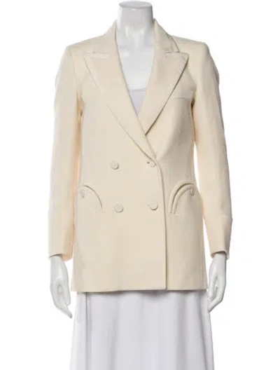 Pre-owned Blazé Milano Wool Blazer In Neutral