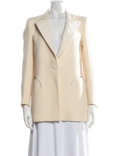 Pre-owned Blazé Milano Wool Blazer In Neutrals