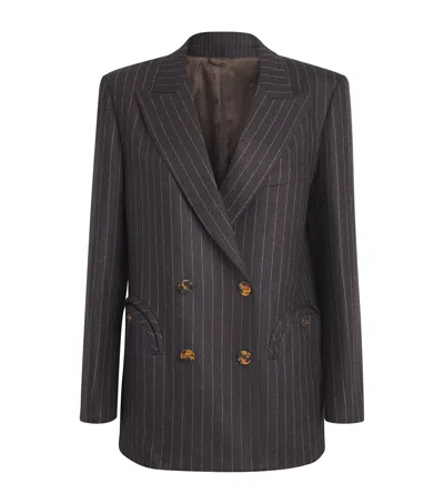 Blazé Milano Wool-cashmere Everynight Double-breasted Blazer In Black