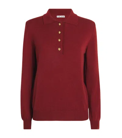 Blazé Milano Wool-cashmere Highland Polo Shirt In Red