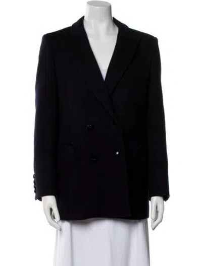 Pre-owned Blazé Milano Wool Coat In Black