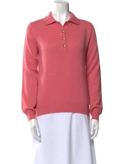 Pre-owned Blazé Milano Wool Crew Neck Sweater In Pink