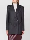 Blazé Milano Wool Double Breasted Coat In Blue