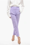 BLAZÉ MILANO WOOL HIGH-WAISTED PANTS WITH CROSSED CLOSURE