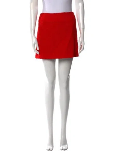 Pre-owned Blazé Milano Wool Mini Skirt In Red