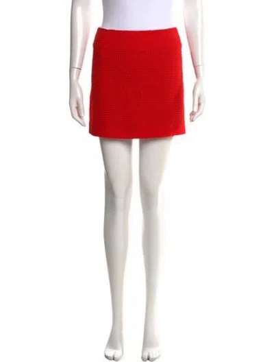 Pre-owned Blazé Milano Wool Mini Skirt In Red