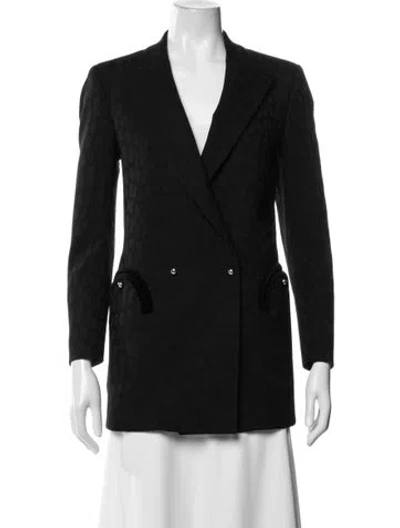 Pre-owned Blazé Milano Wool Patterned Blazer In Black