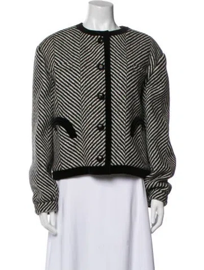 Pre-owned Blazé Milano Wool Printed Jacket In Neutral