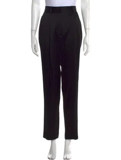 Pre-owned Blazé Milano Wool Straight Leg Pants In Black