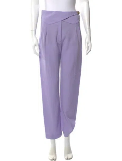 Pre-owned Blazé Milano Wool Straight Leg Pants W/ Tags In Purple