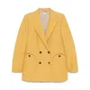 Blazé Milano 'midday Sun' Yellow Double-breasted  Jacket With Peak Revers