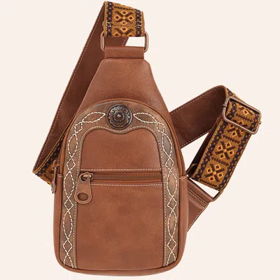 Blazin Roxx Blazin' Roxx Cinnamon Ivy Sling Crossbody Bag In Brown
