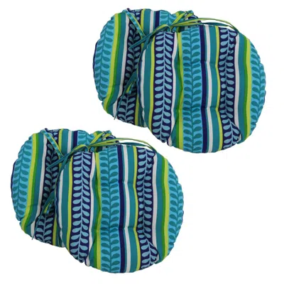 Blazing Needles 16-inch Outdoor Spun Polyester Tufted Chair Cushion (set Of 4)