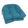 Blazing Needles 16-inch Outdoor Spun Polyester U-shaped Tufted Chair Cushions (set Of 2)