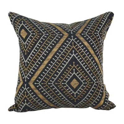 Blazing Needles 16_17-inch Jacquard Throw Pillow With Insert In Tupelo Earth