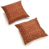Blazing Needles 17-inch Outdoor Knife Edge Throw Pillows (set Of 2)