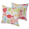 Blazing Needles 17-inch Outdoor Spun Polyester Throw Pillows (set Of 2)