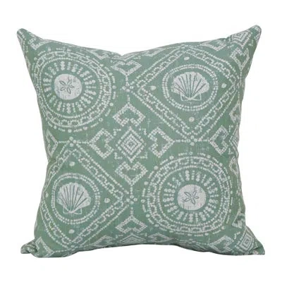 Blazing Needles 17-inch Jacquard Throw Pillow With Insert In Aquafrt Garden