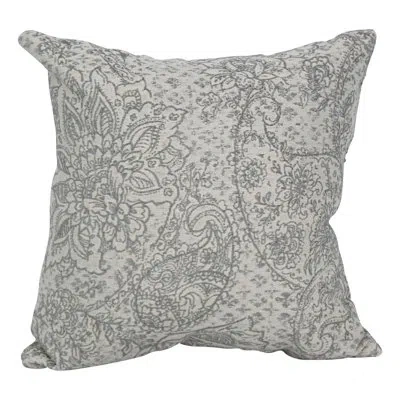 Blazing Needles 17-inch Jacquard Throw Pillow With Insert In Paislfrt Mica