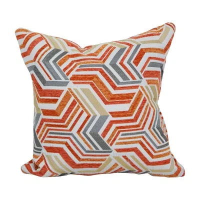 Blazing Needles 17-inch Jacquard Throw Pillow With Insert In Zucchini Tanger