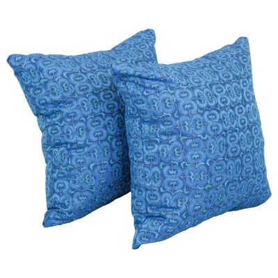 Blazing Needles 17-inch Jacquard Throw Pillows With Inserts (set Of 2) In Mahlika Caspia