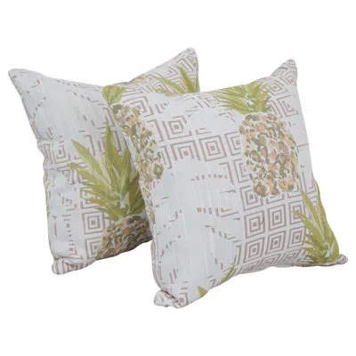 Blazing Needles 17-inch Jacquard Throw Pillows With Inserts (set Of 2) In Zeena Blush