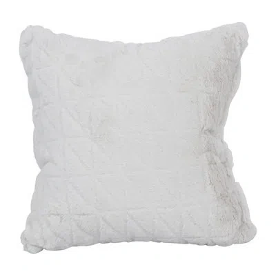Blazing Needles 17-inch Polyester Fur Throw Pillow In Upton Natural
