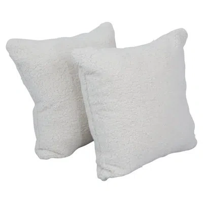 Blazing Needles 17-inch Polyester Fur Throw Pillows In Grattan Rice