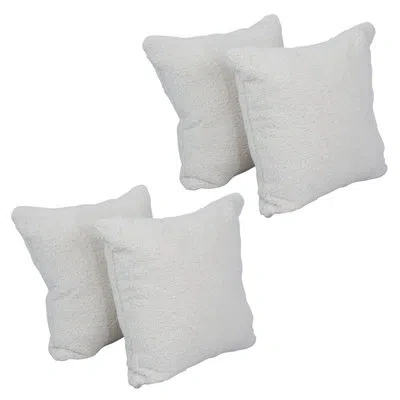 Blazing Needles 17-inch Polyester Fur Throw Pillows In Grattan Rice