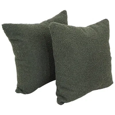 Blazing Needles 17-inch Polyester Fur Throw Pillows In Turell Army