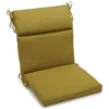 Blazing Needles 18-inch By 38-inch Spun Polyester Solid Outdoor Squared Chair Cushion, Avocado