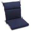 Blazing Needles 18-inch By 38-inch Spun Polyester Solid Outdoor Squared Chair Cushion, Azul