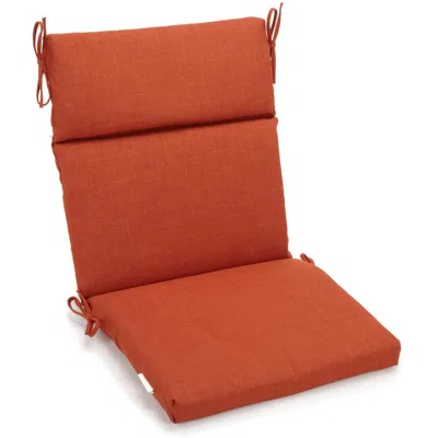 Blazing Needles 18-inch By 38-inch Spun Polyester Solid Outdoor Squared Chair Cushion, Cinnamon