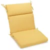 Blazing Needles 20-inch By 42-inch Spun Polyester Solid Outdoor Squared Seat/ Back Chair Cushion, Lemon