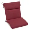 Blazing Needles 18-inch By 38-inch Spun Polyester Solid Outdoor Squared Chair Cushion, Merlot
