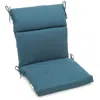 Blazing Needles 18-inch By 38-inch Spun Polyester Solid Outdoor Squared Chair Cushion, Sea Blue