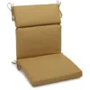 Blazing Needles 22-inch By 45-inch Spun Polyester Solid Outdoor Squared Seat/ Back Chair Cushion, Wheat