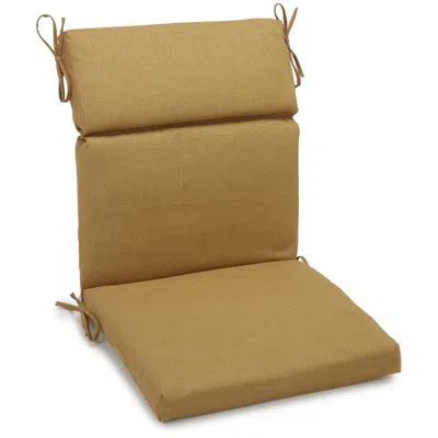 Blazing Needles 18-inch By 38-inch Spun Polyester Solid Outdoor Squared Chair Cushion, Wheat In Brown