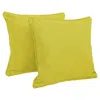 Blazing Needles 18-inch Double-corded Solid Outdoor Spun Polyester Square Throw Pillows With Inserts (set Of 2), Lim