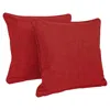 Blazing Needles 18-inch Double-corded Solid Outdoor Spun Polyester Square Throw Pillows With Inserts (set Of 2), Pap